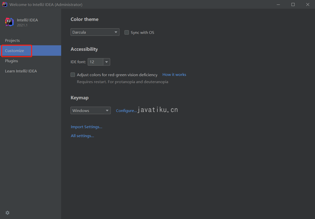 IDEA UI 界面